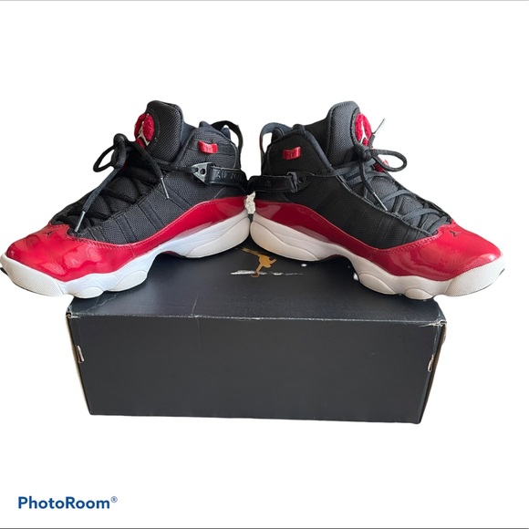 Nike Jordan 6 Rings Mens 7.5 black white red - Picture 9 of 14